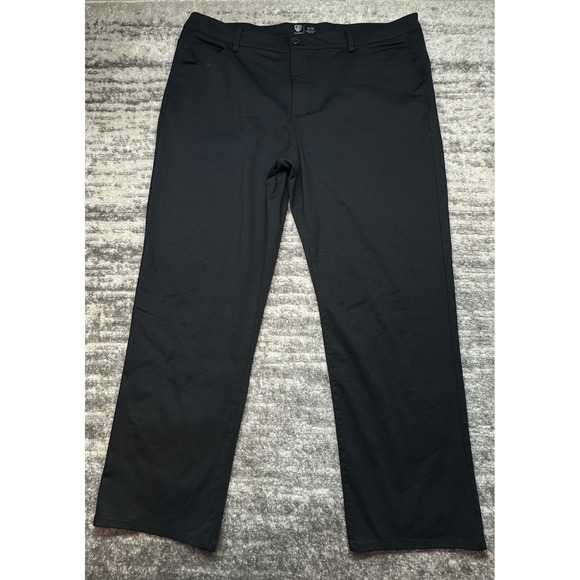 Graham Luxe Emerson Pants Mens 42x30 Black Chino Stretch Performance CorpCore - Picture 2 of 11